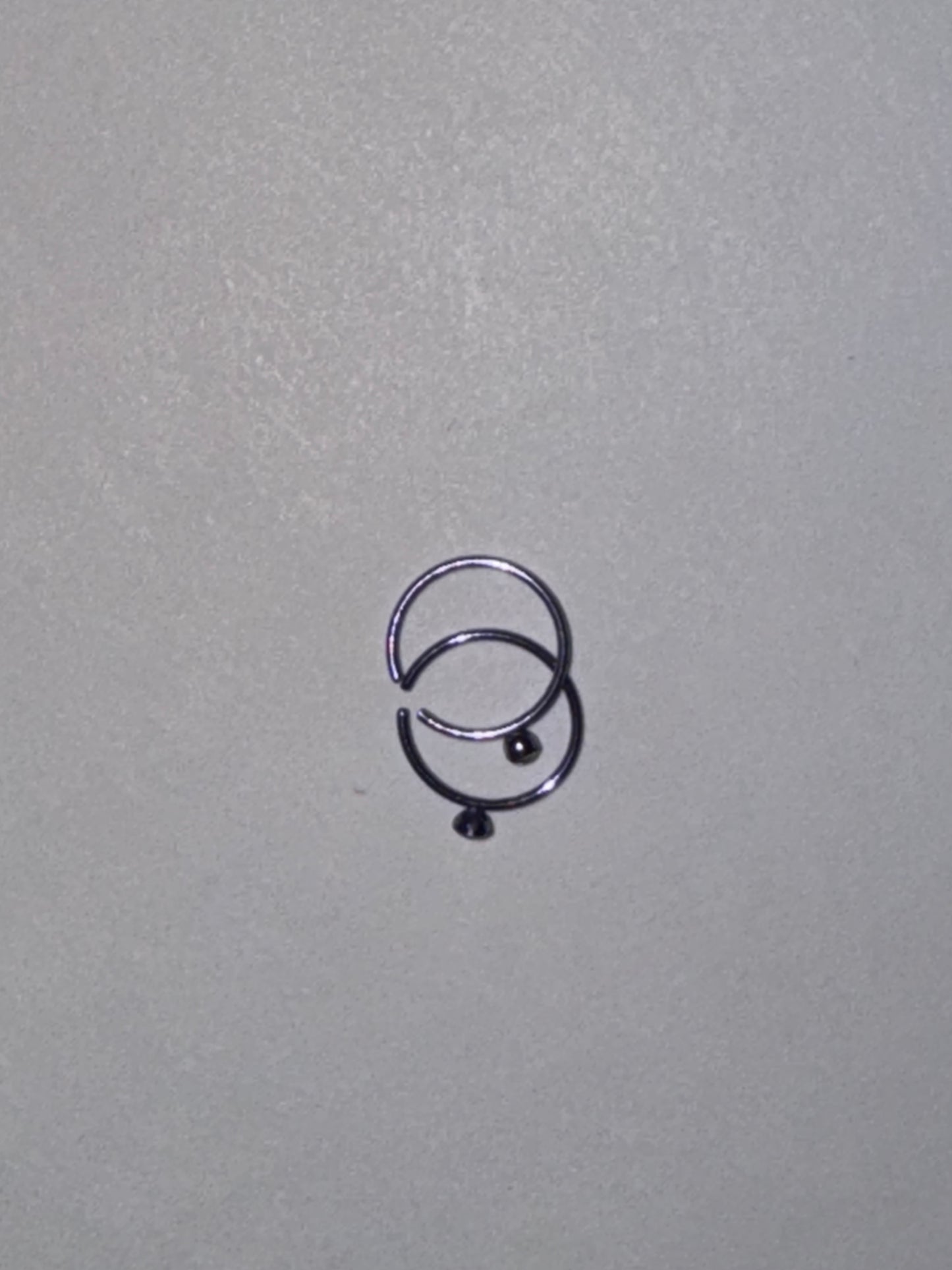 Colorful 22 Gauge Titanium Plated Hoop Nose Rings