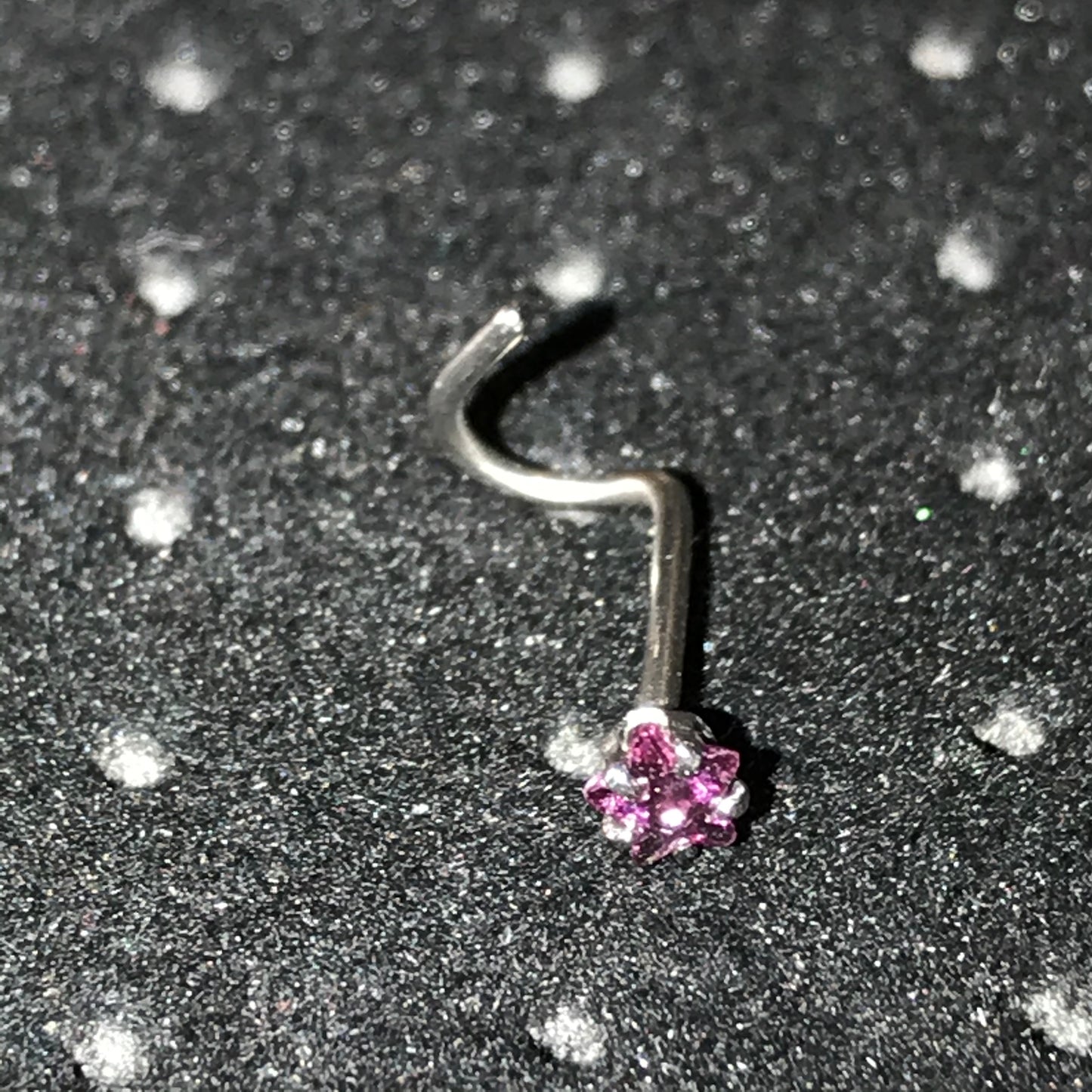 Purple Star 20 Gauge Curved Nose Ring