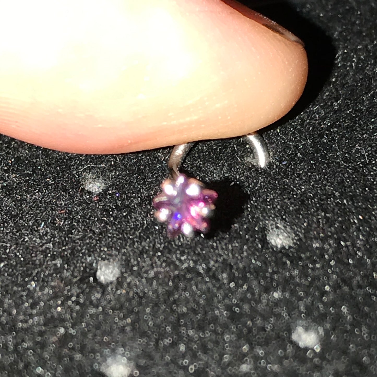 Purple Star 20 Gauge Curved Nose Ring