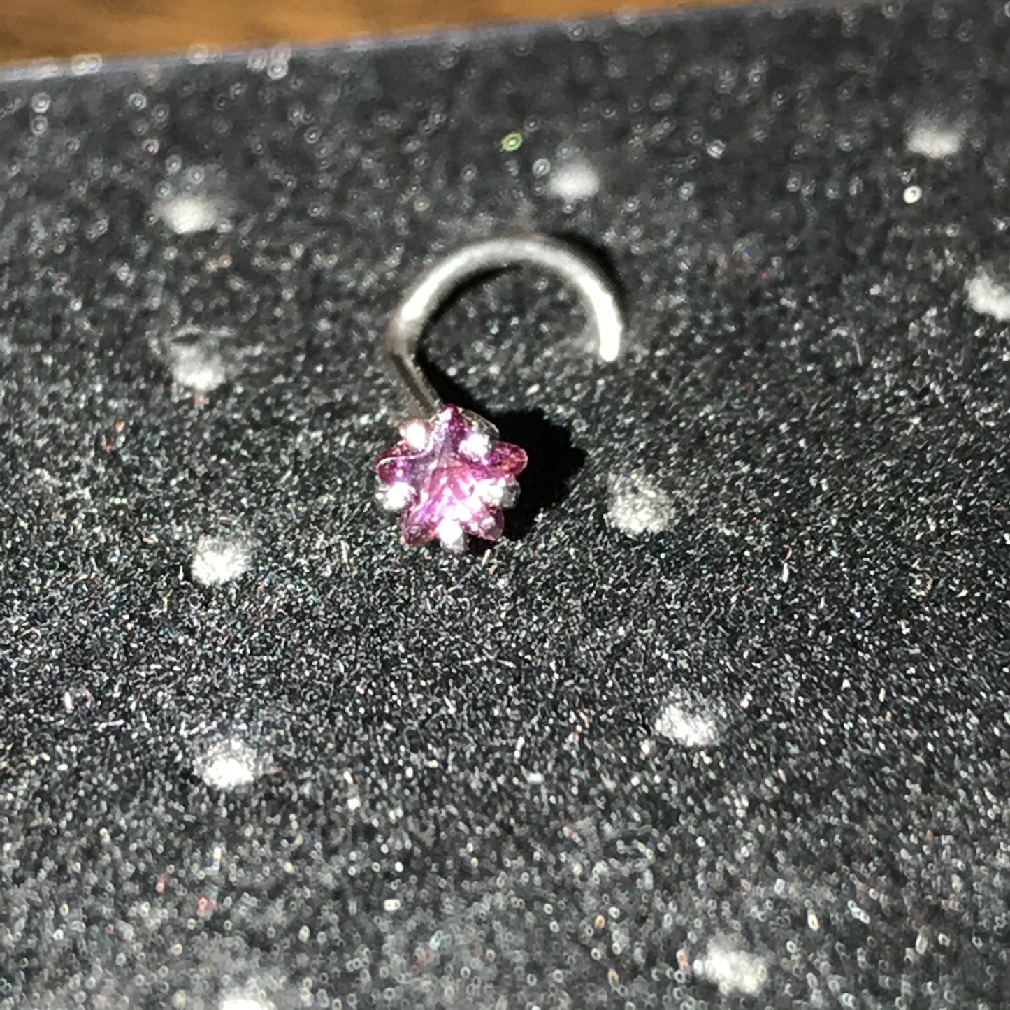 Purple Star 20 Gauge Curved Nose Ring