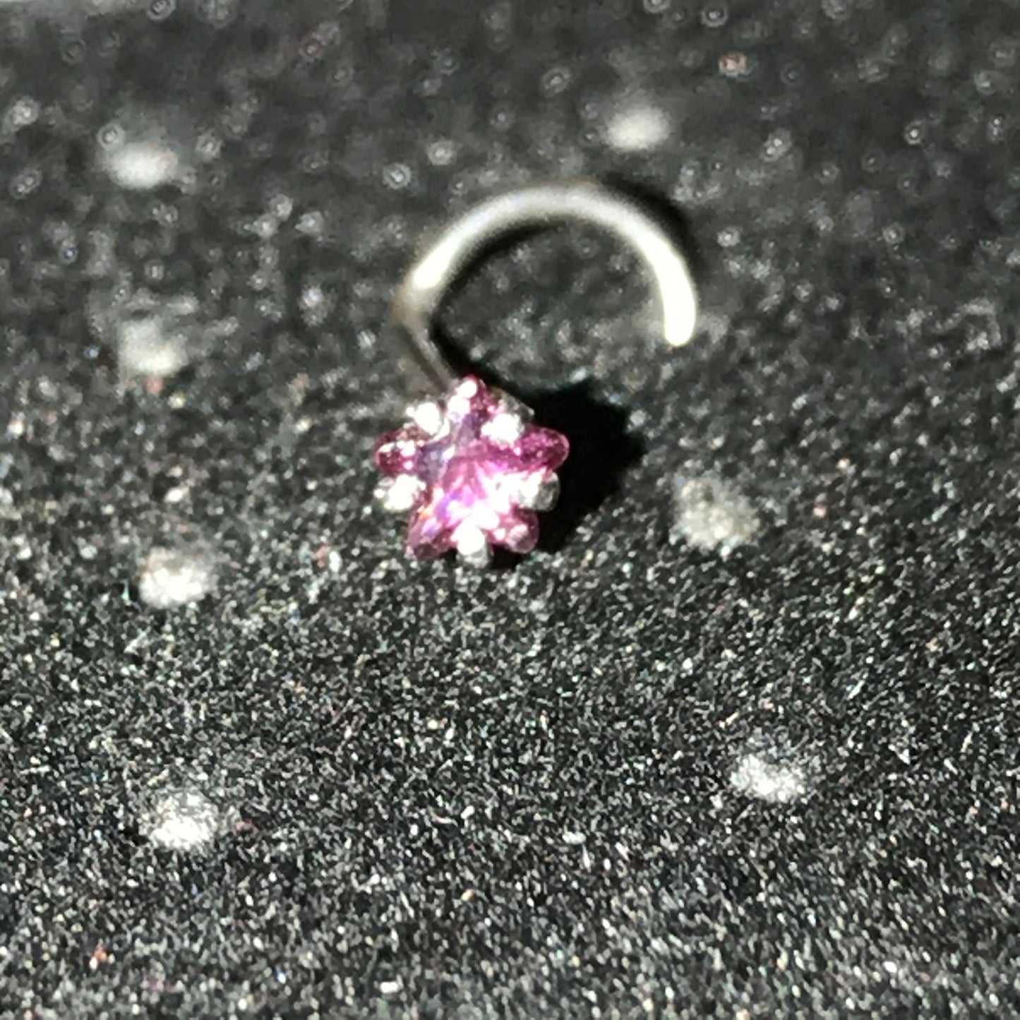 Purple Star 20 Gauge Curved Nose Ring