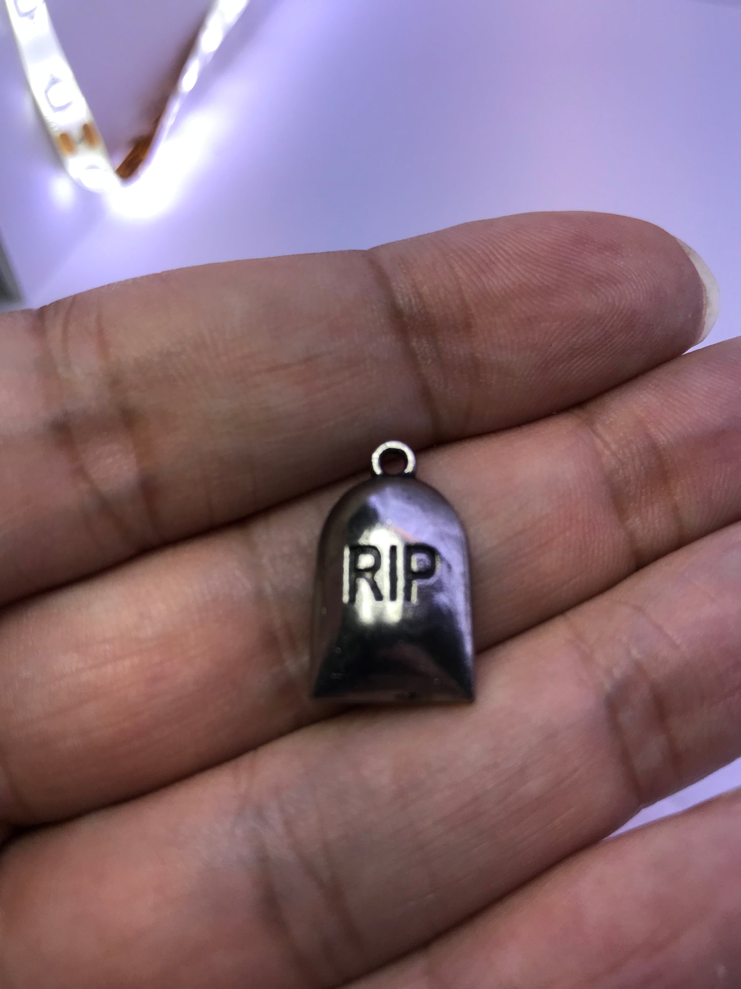 Pewter RIP Tombstone Charm