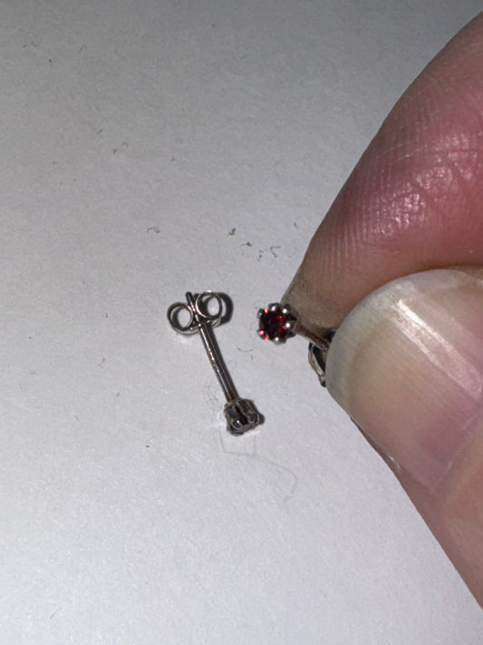 2 Mm Round Sterling Silver Stud Earrings