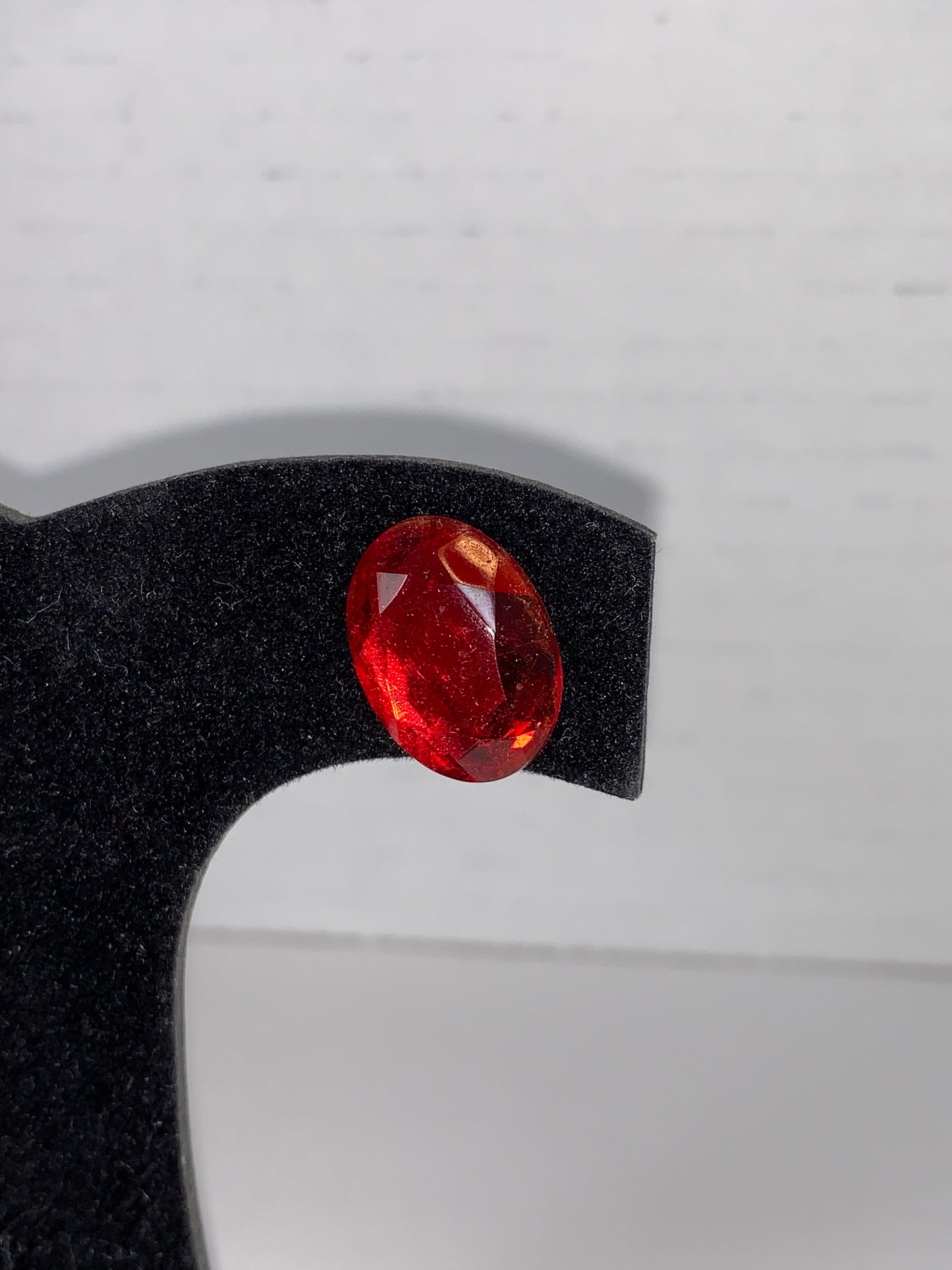 Oval Red Costume Post Earrings