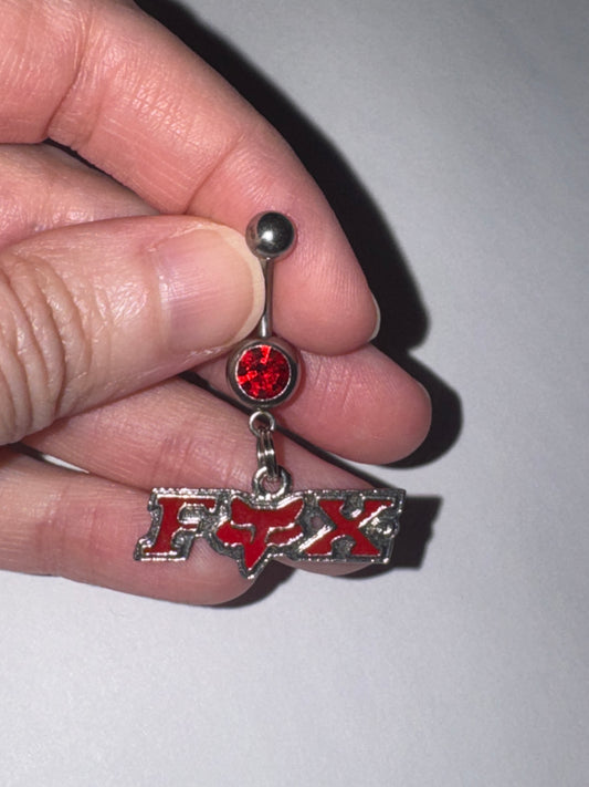 Red Fox Dangle Belly Ring