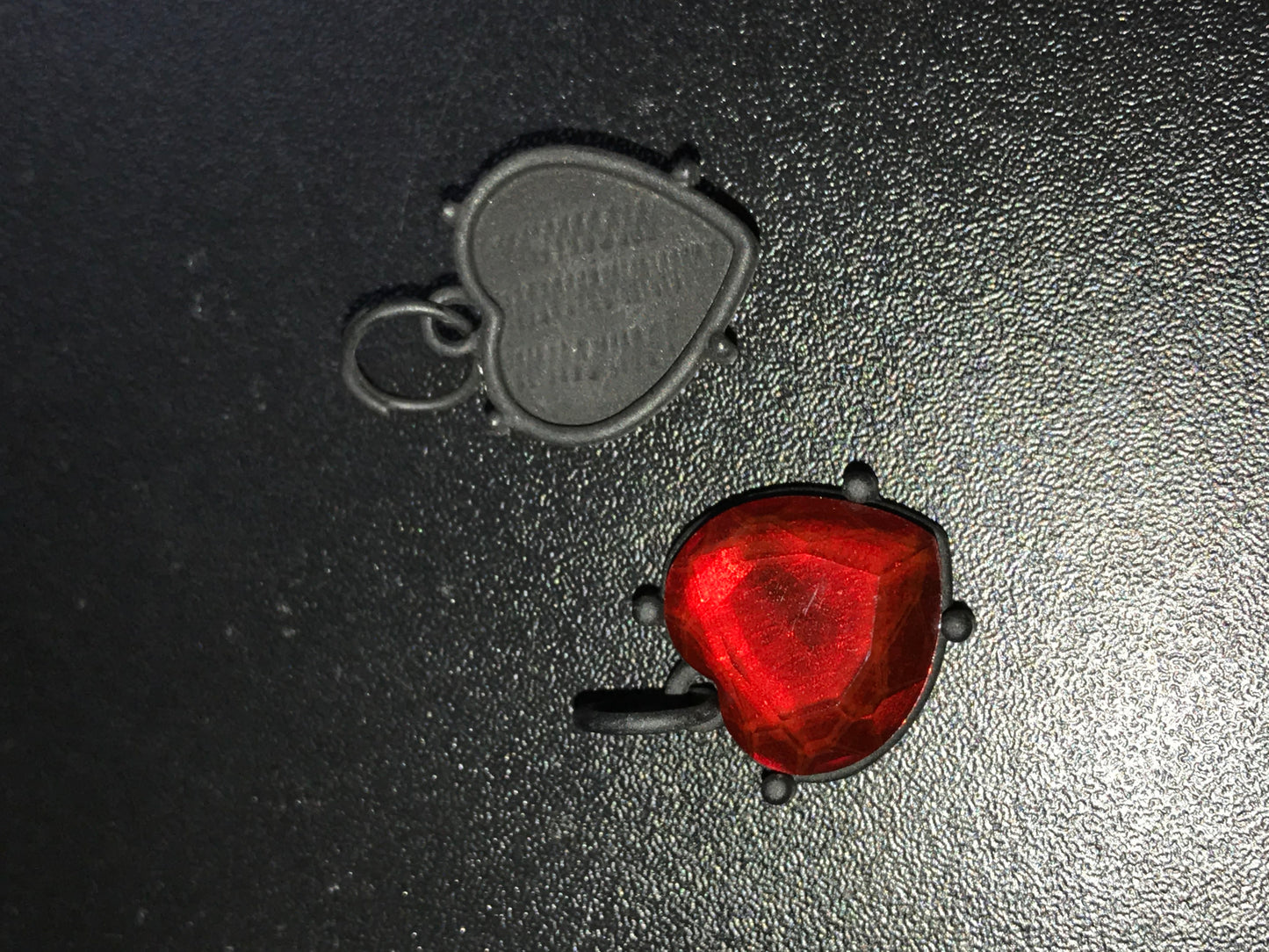 Black and Red Heart Pendant