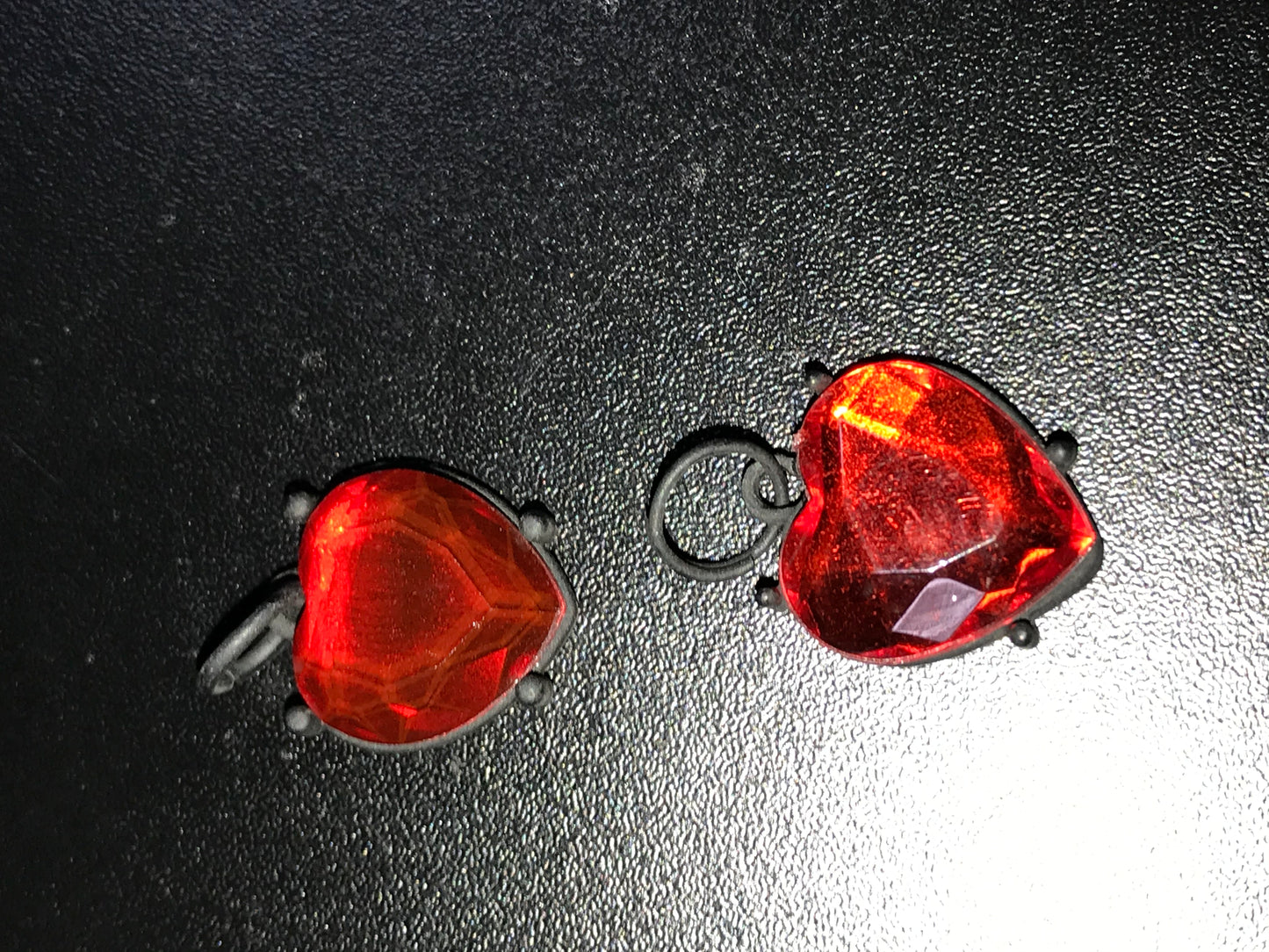 Black and Red Heart Pendant