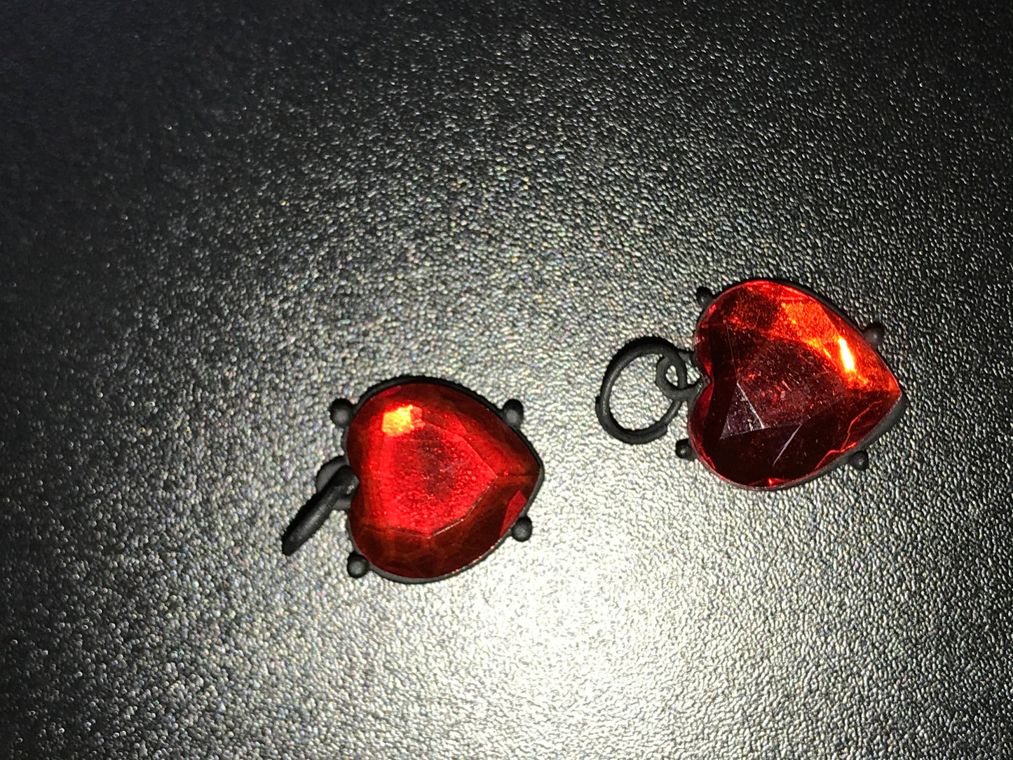 Black and Red Heart Pendant