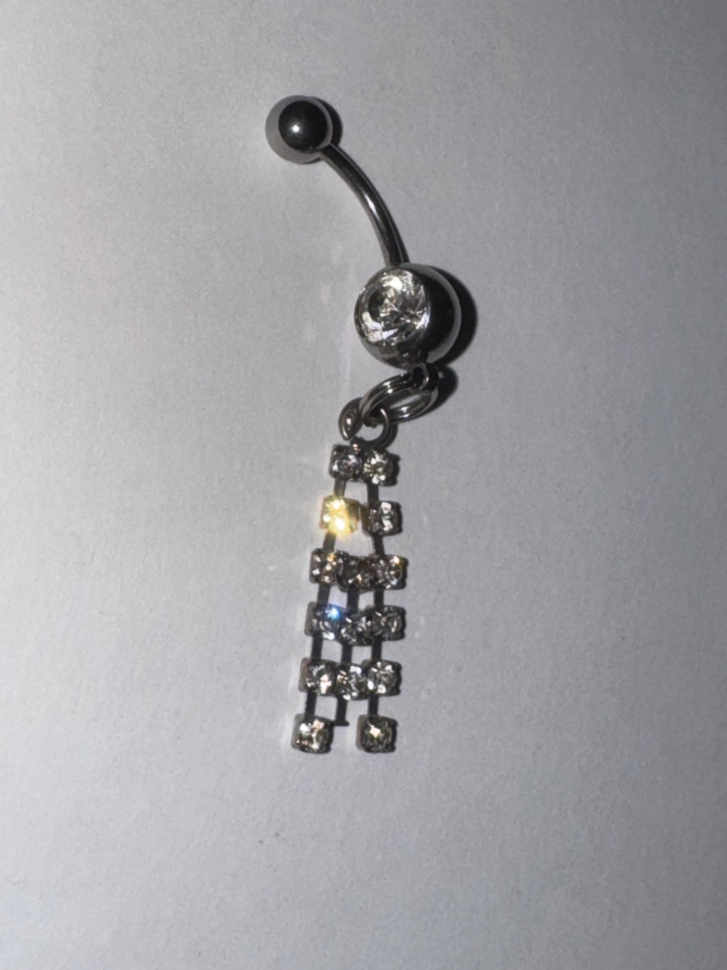 Rhinestone Dangle Belly Ring