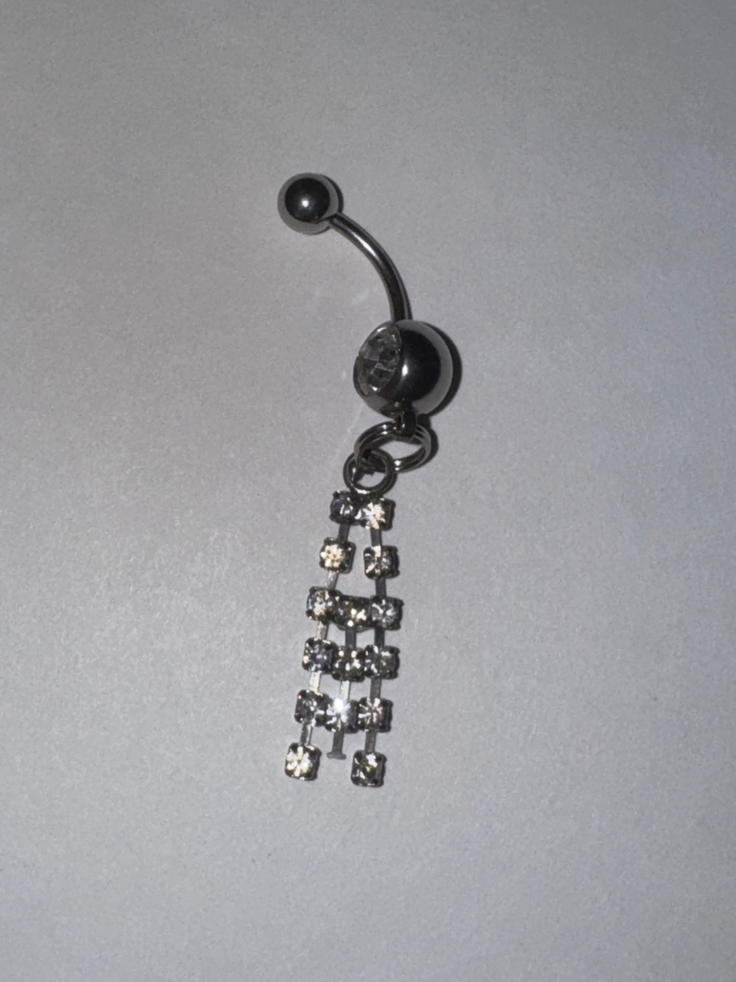 Rhinestone Dangle Belly Ring