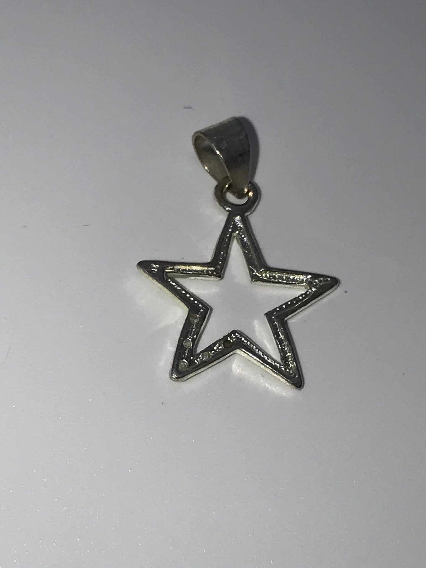 Silver Star And Cz Pendant