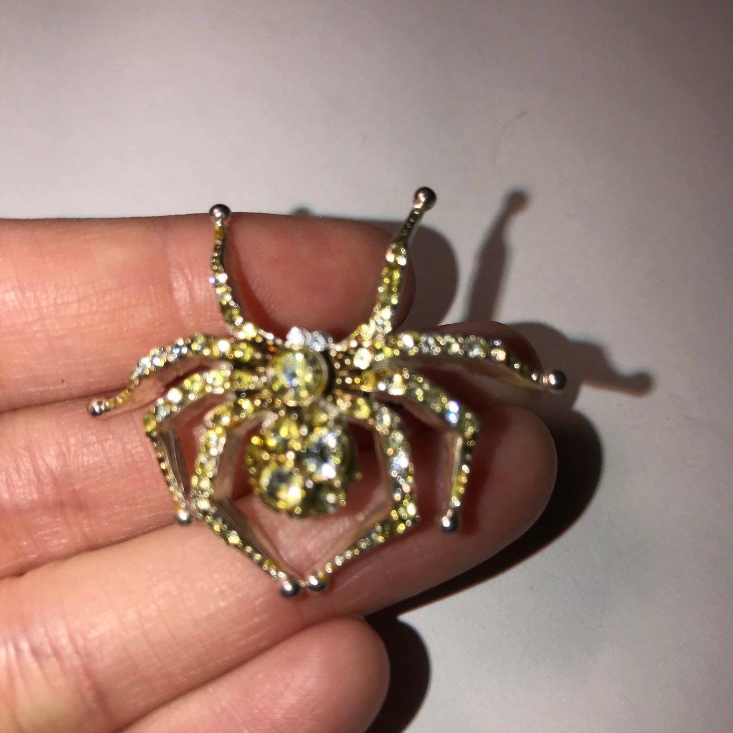 Vintage Liz Claiborne Rhinestone Spider Pin