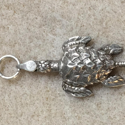 Sea Turtle Pendant in Sterling Silver