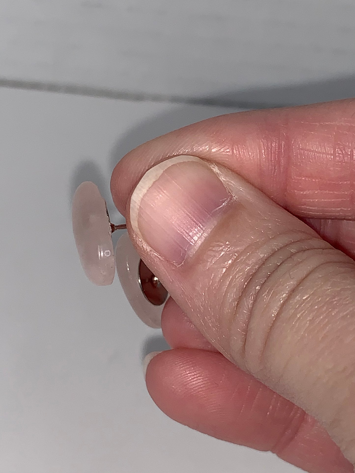 15 by 10 mm Oval Rose Quartz Post Earrings