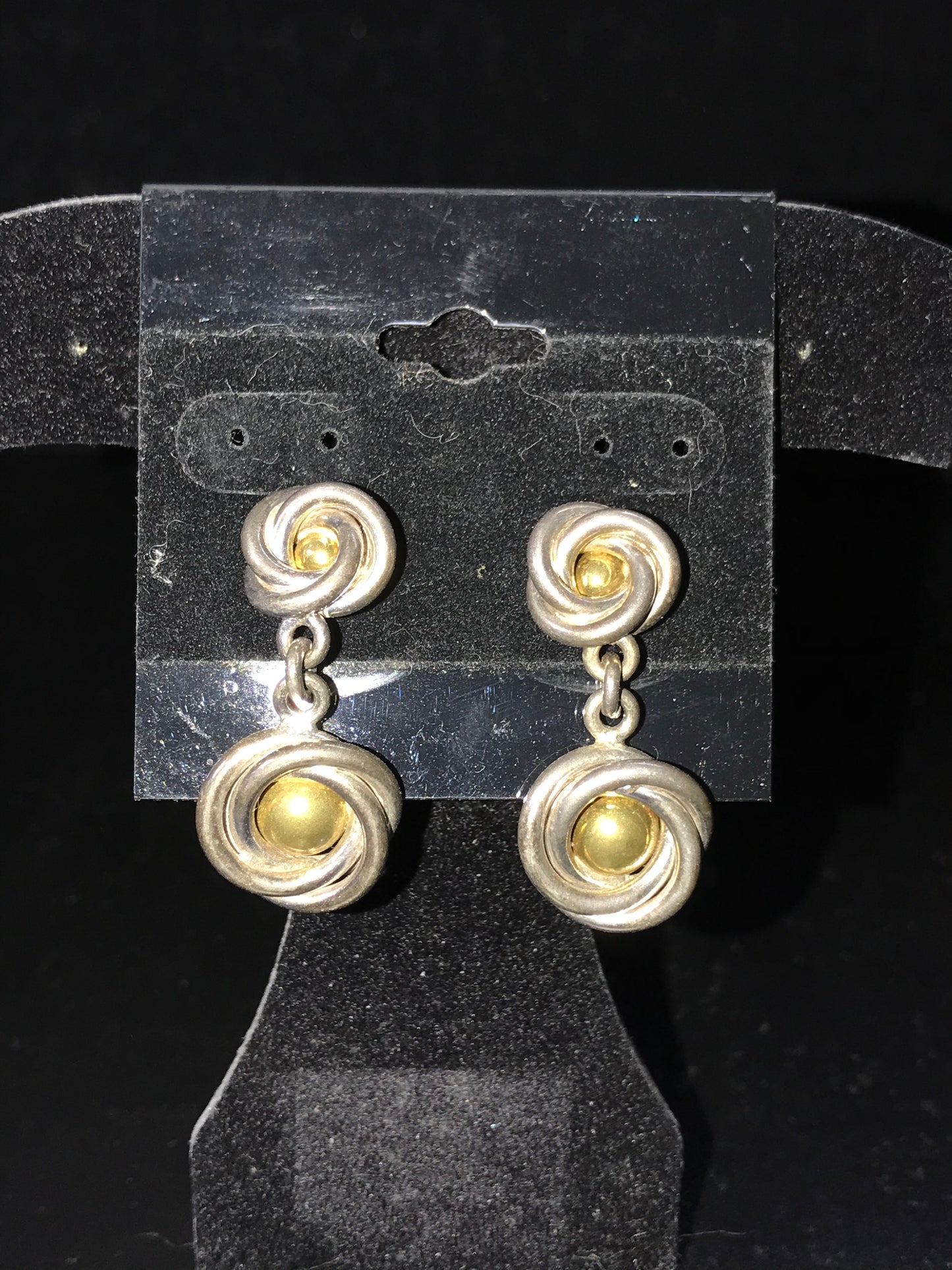 Vintage Sterling Silver Round Post Earrings