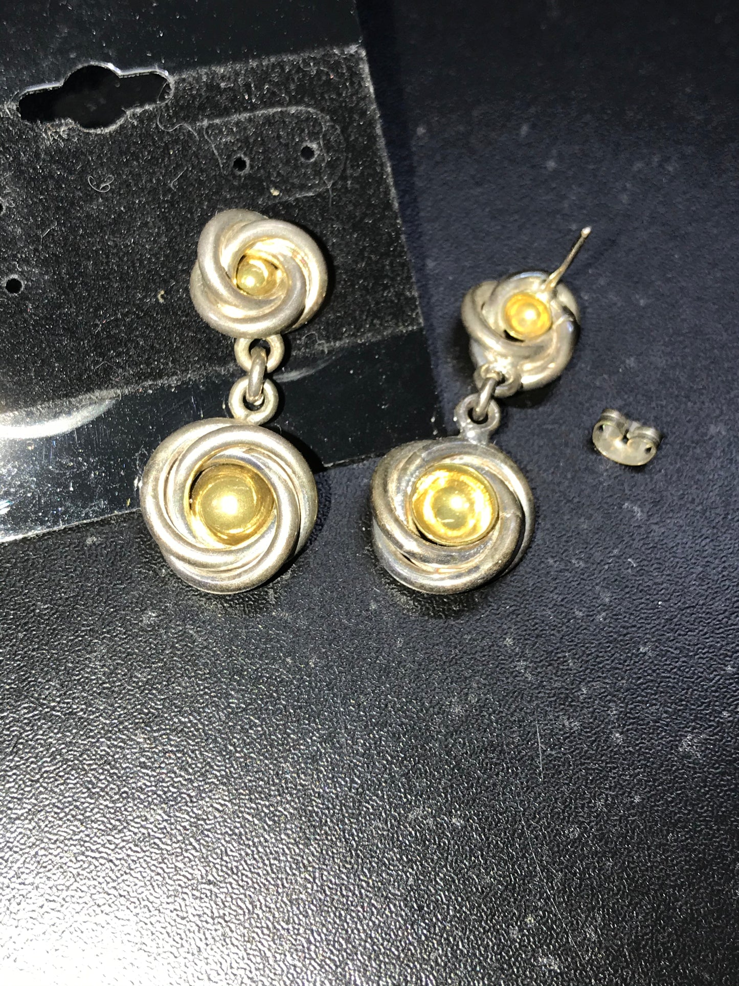 Vintage Sterling Silver Round Post Earrings