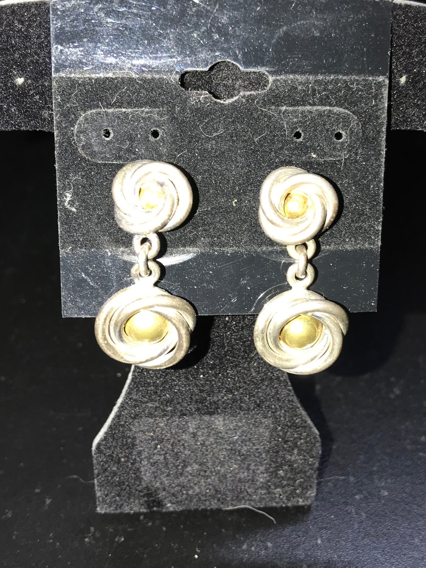 Vintage Sterling Silver Round Post Earrings