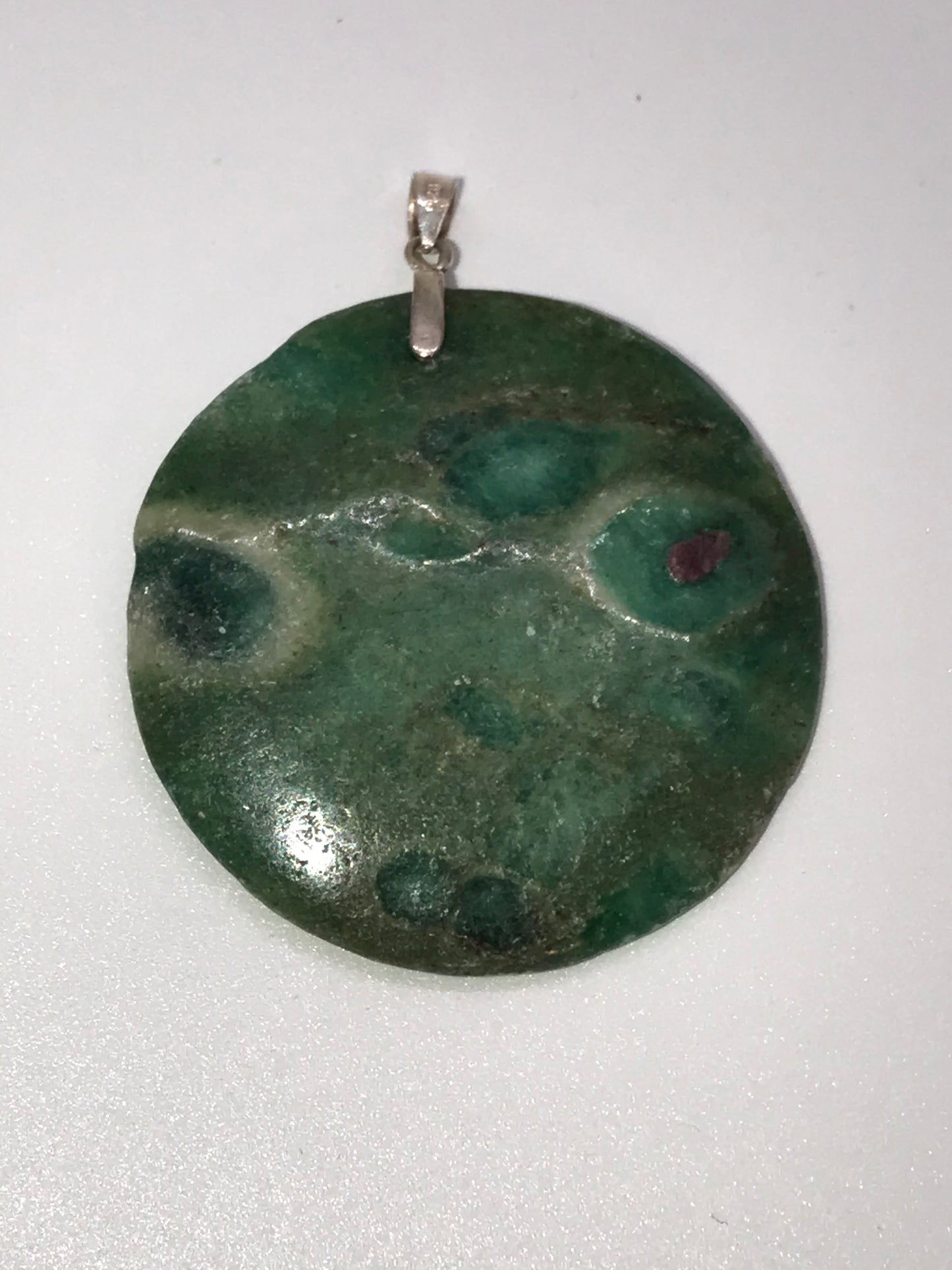 Natural Ruby In Fuchsite Pendant