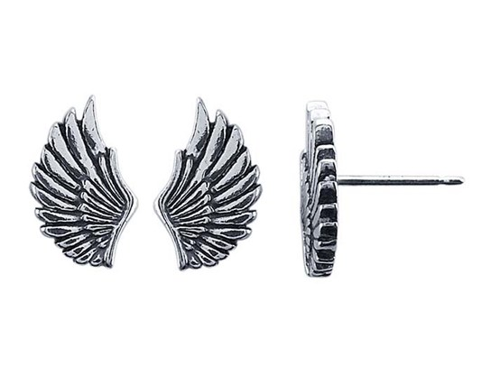Sterling Silver Angel Wings Post Earring