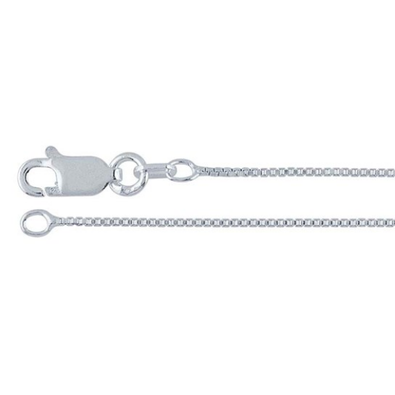 Sterling Silver 0.85mm Venetian Box Chain