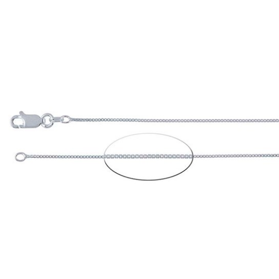 Sterling Silver 0.85mm Venetian Box Chain