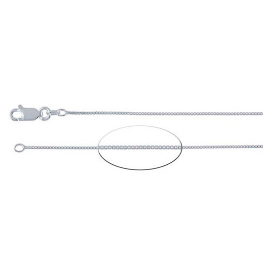 Sterling Silver 0.85mm Venetian Box Chain