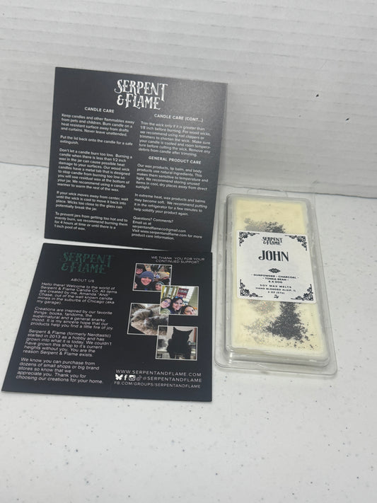 Serpent and Flame Soy Wax melt in John