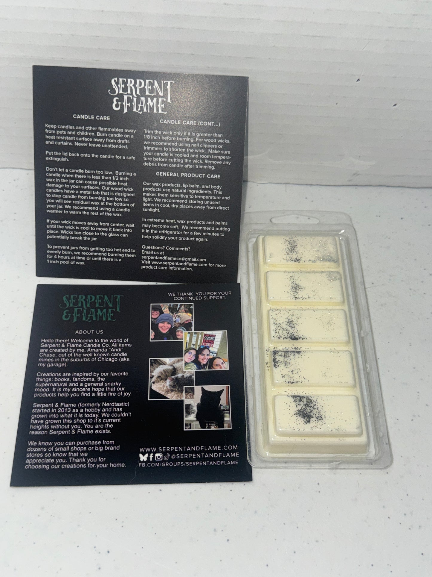Serpent and Flame Soy Wax melt in John