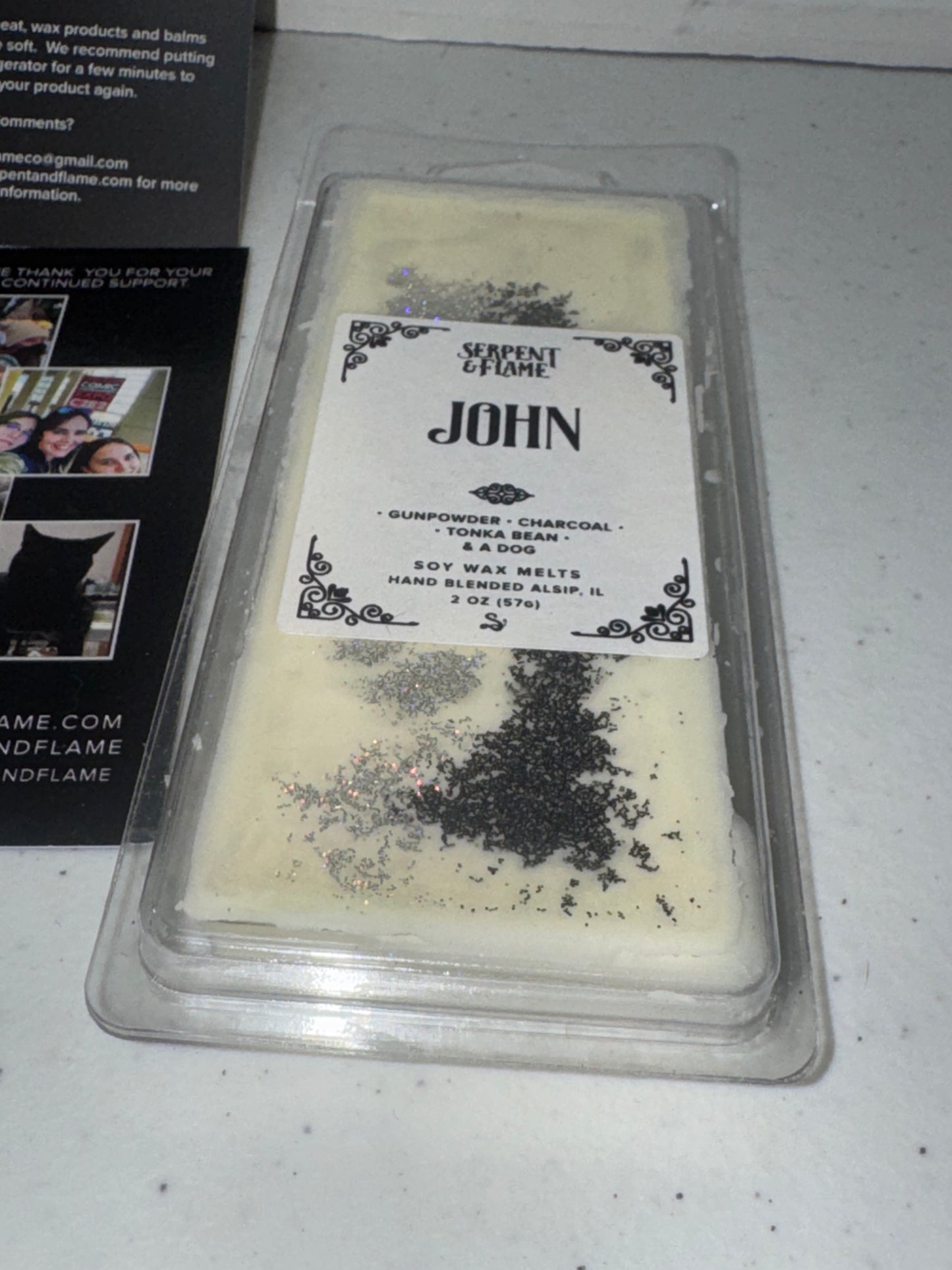 Serpent and Flame Soy Wax melt in John
