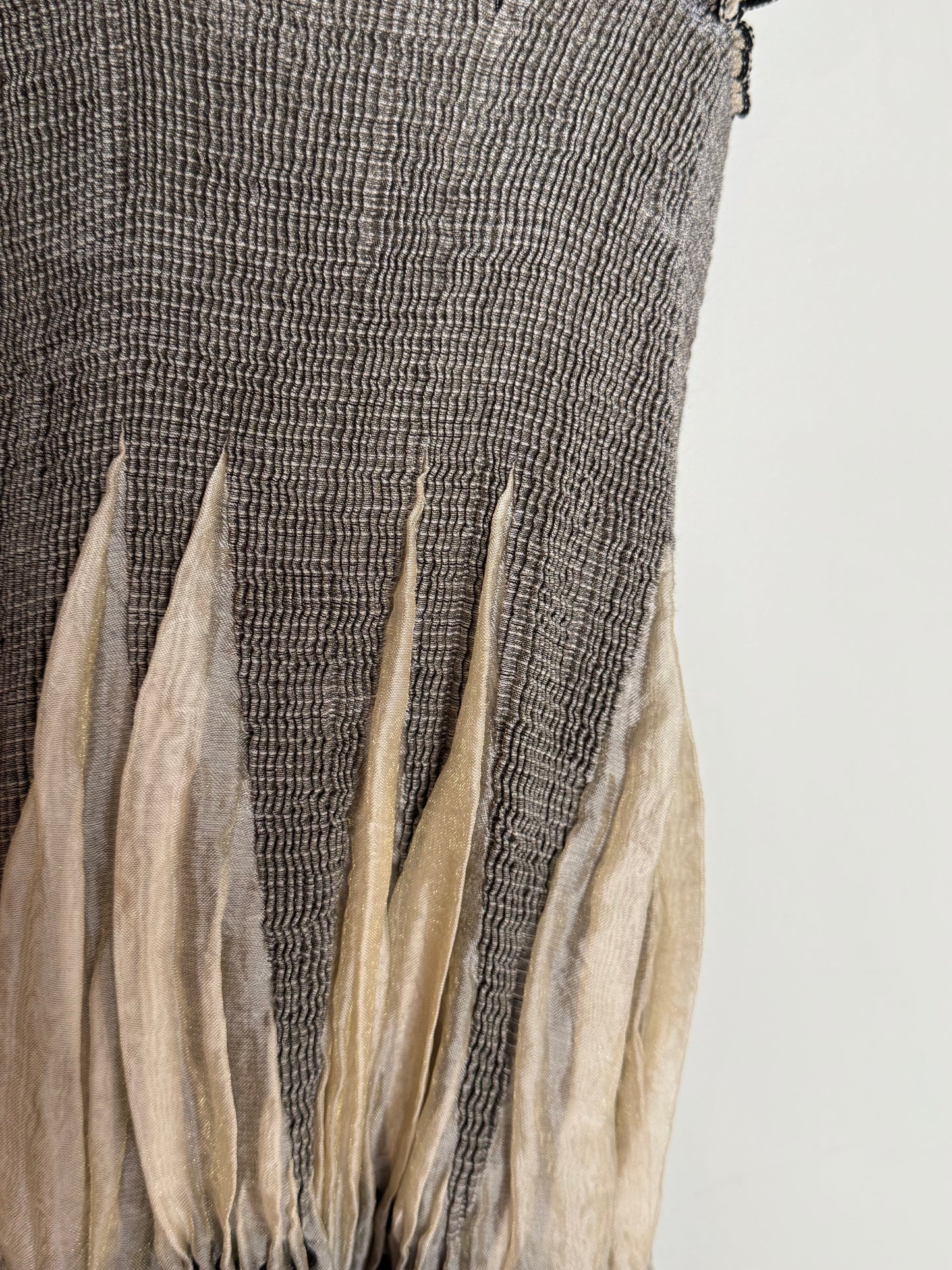 Shiny Beige Max Studio Sun Dress, One Size