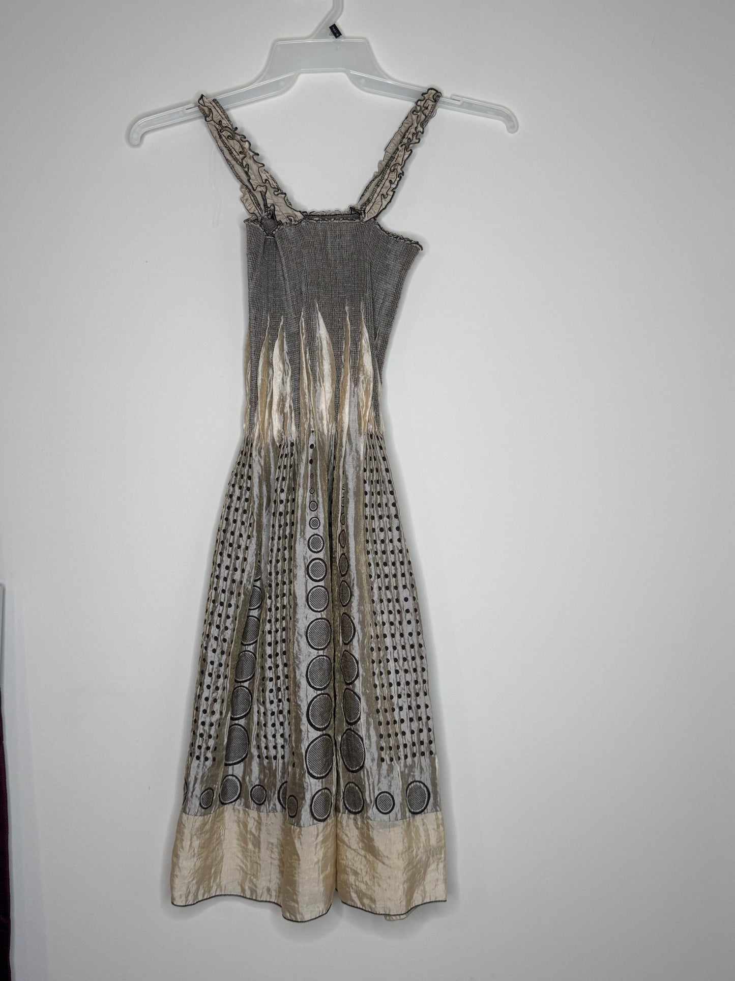 Shiny Beige Max Studio Sun Dress, One Size