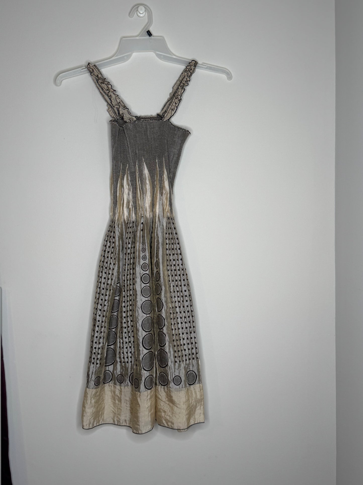 Shiny Beige Max Studio Sun Dress, One Size