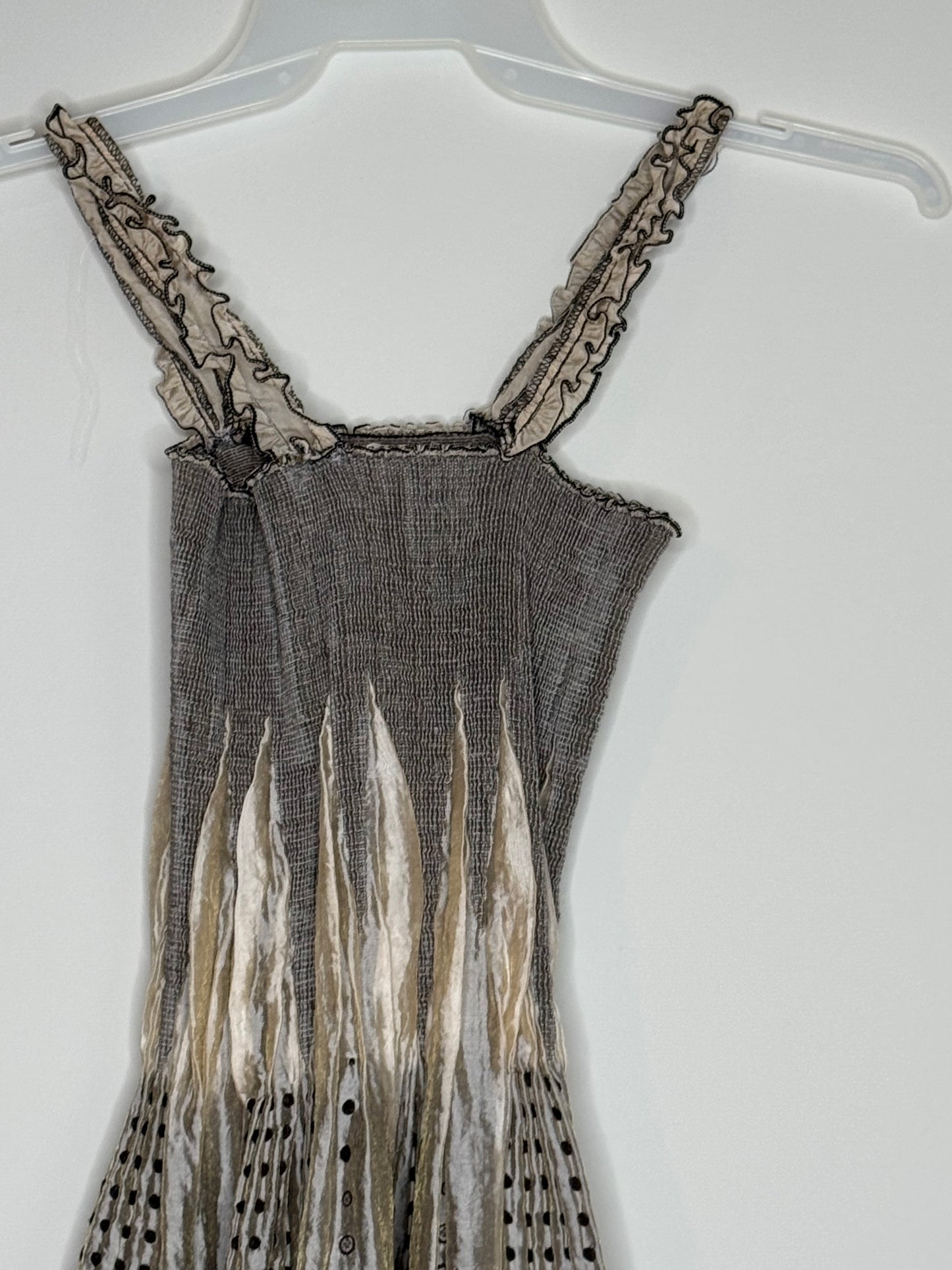 Shiny Beige Max Studio Sun Dress, One Size