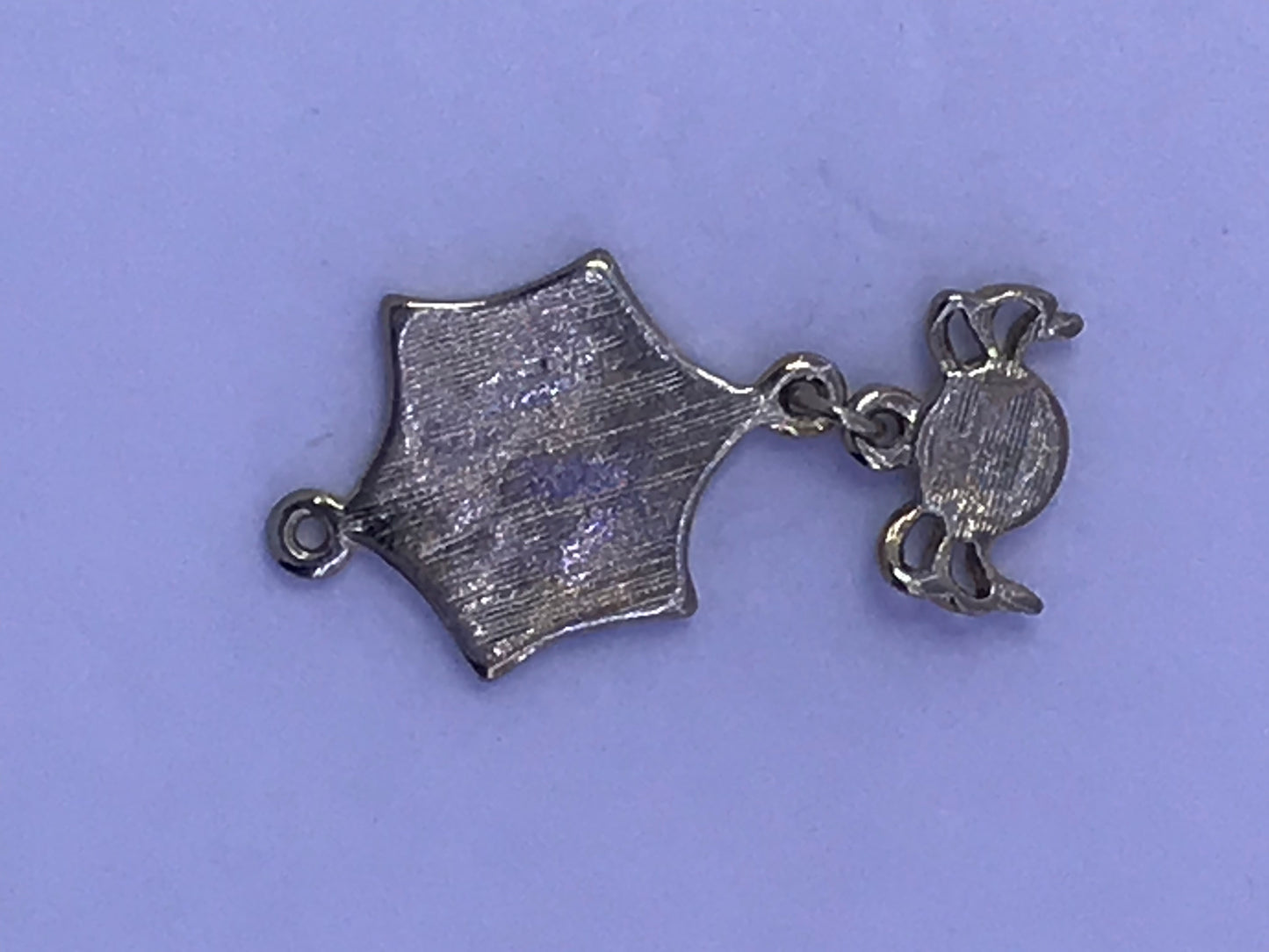 Silver Spider Web with Spider Dangle Pendant