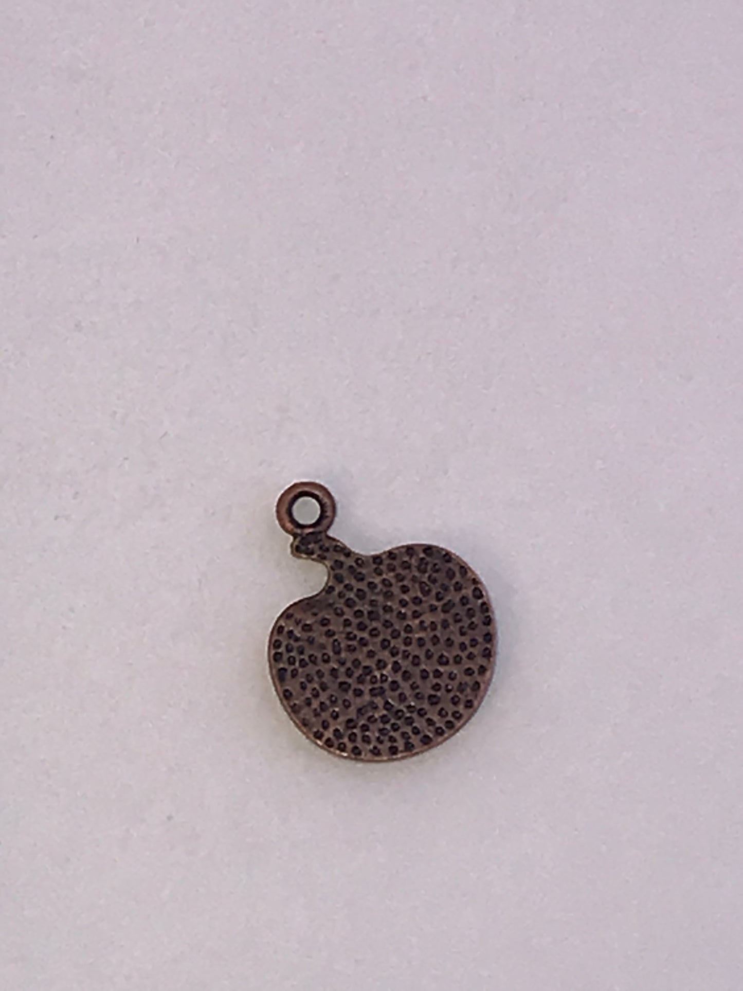 Cute Brass Skull and Crossbones Pumpkin Shaped Charm