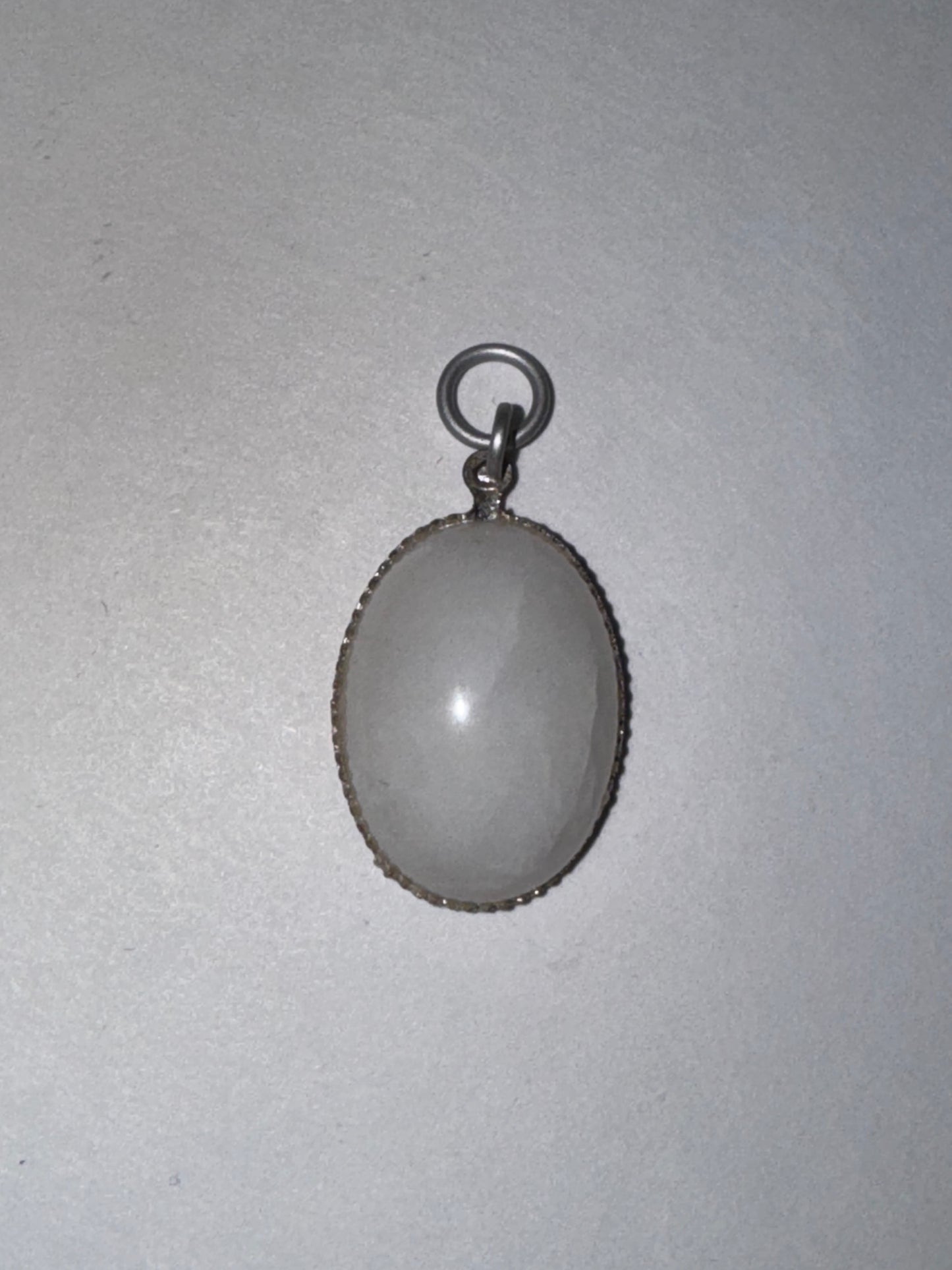 Snowy Quartz Oval Pendant