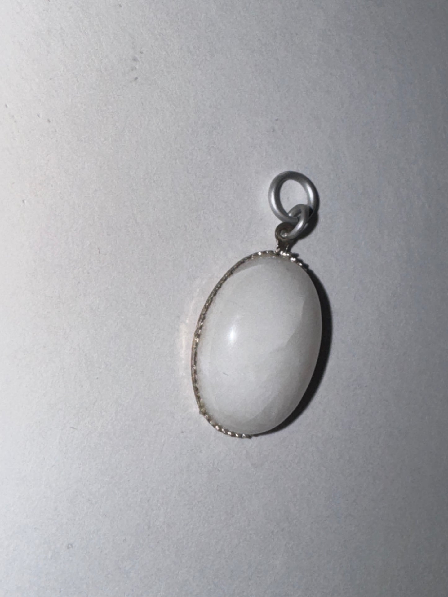 Snowy Quartz Oval Pendant