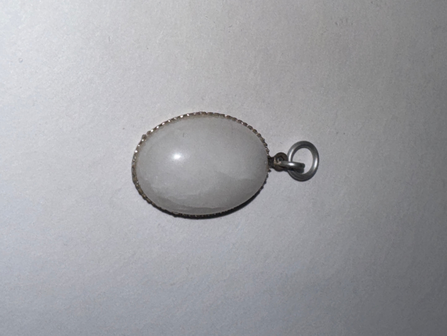 Snowy Quartz Oval Pendant