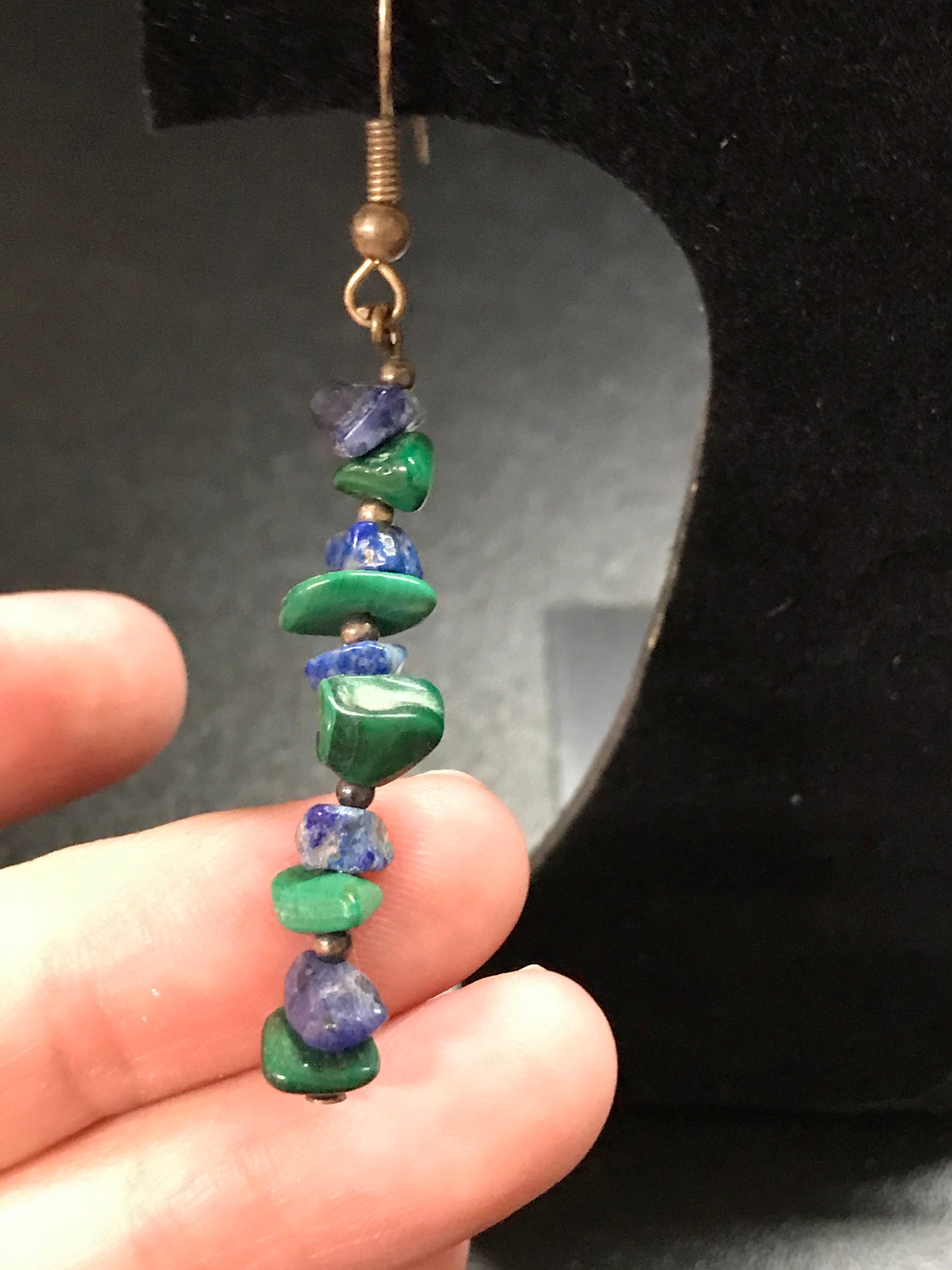 Sodalite And Malachite Earrings