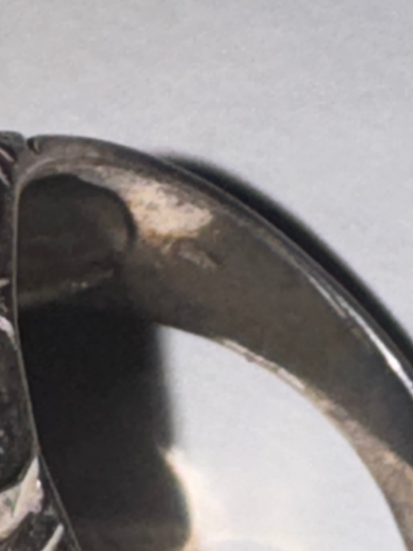 Sterling Silver Flame Skull Ring, Size 12