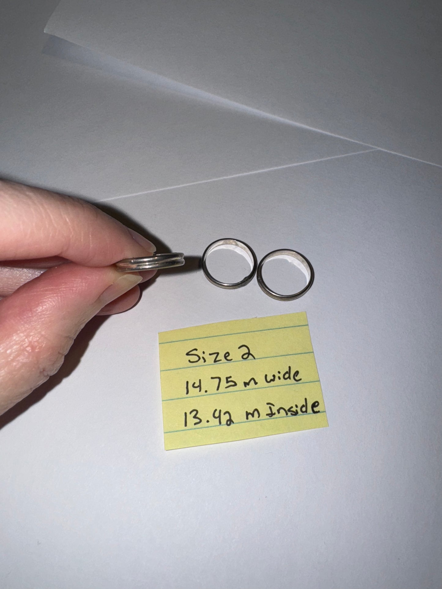 Sterling Silver Thin Double Band Ring, Size 2