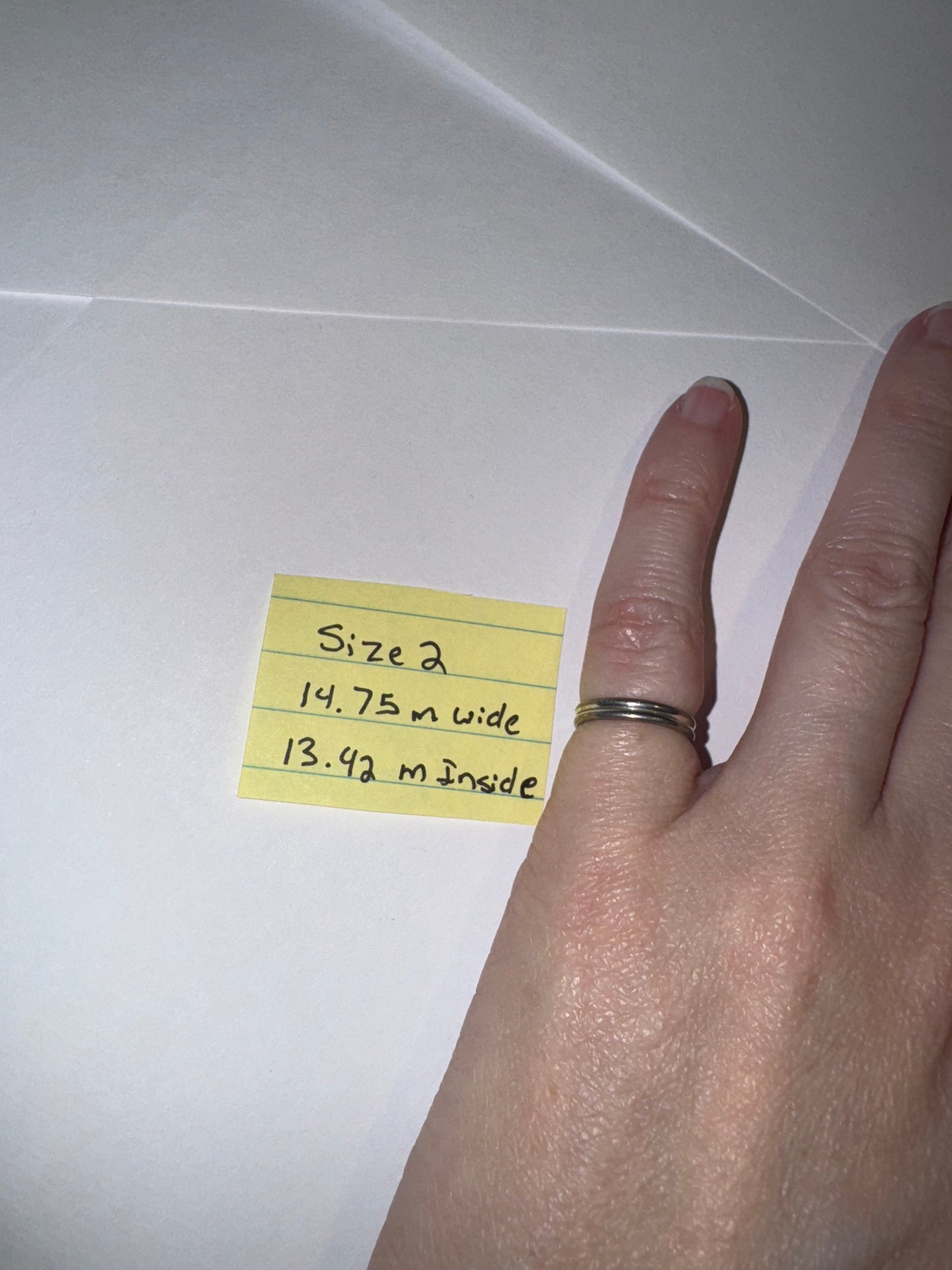 Sterling Silver Thin Double Band Ring, Size 2