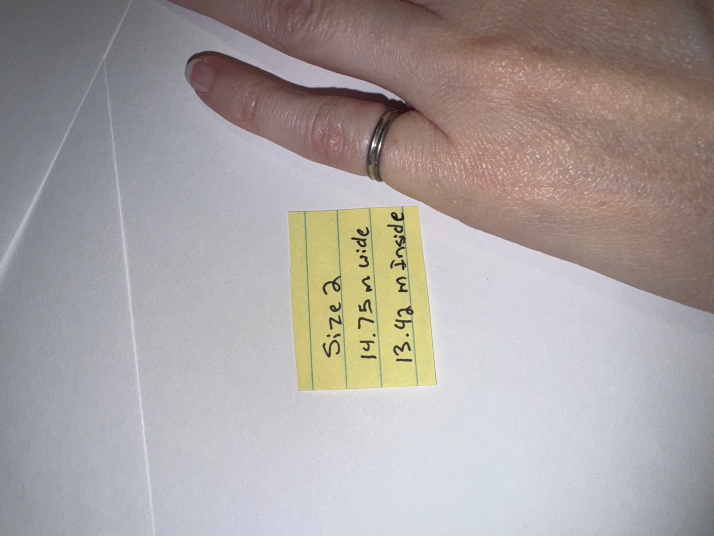 Sterling Silver Thin Double Band Ring, Size 2