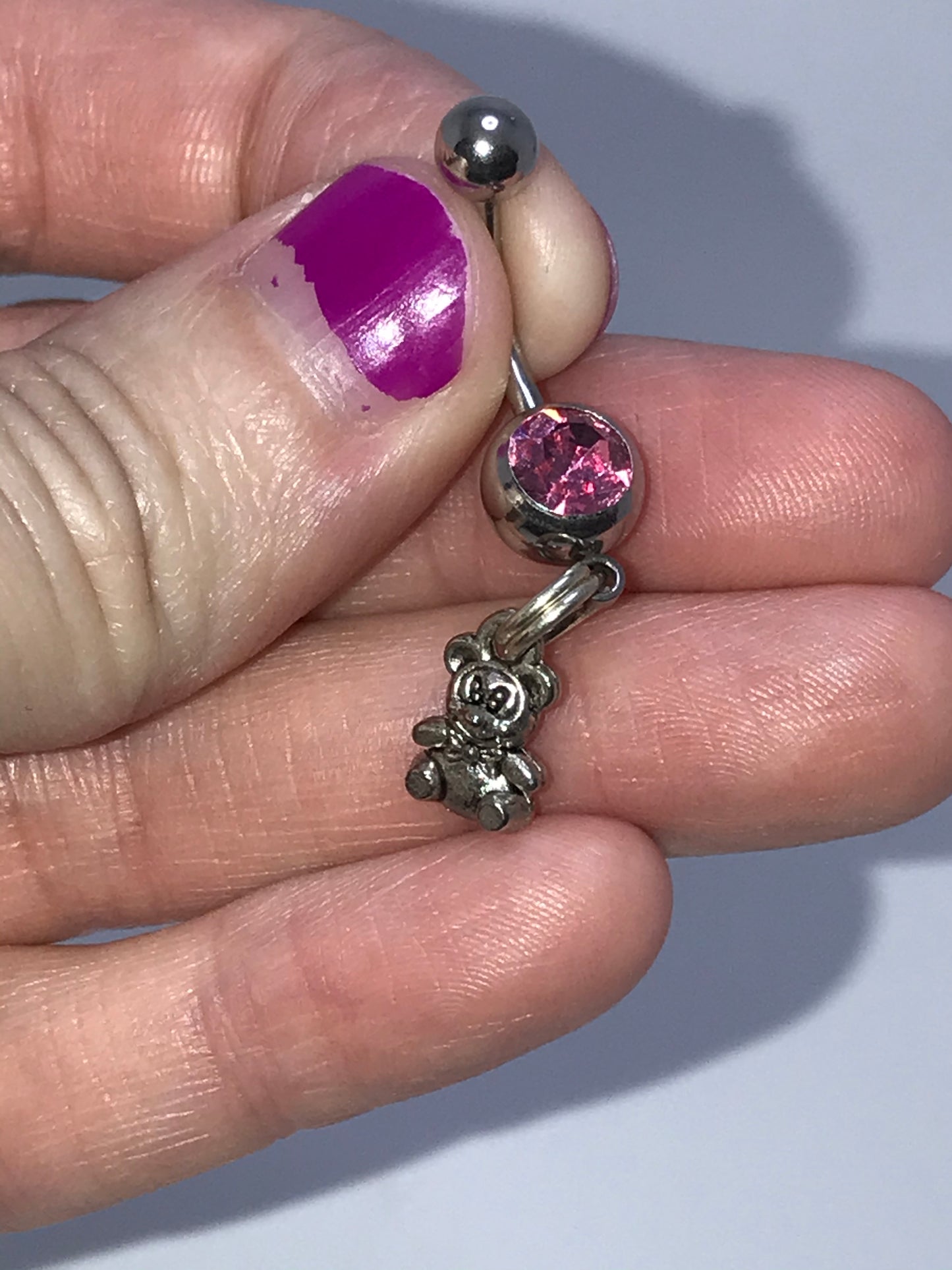 Teddy Bear Dangle Belly Ring