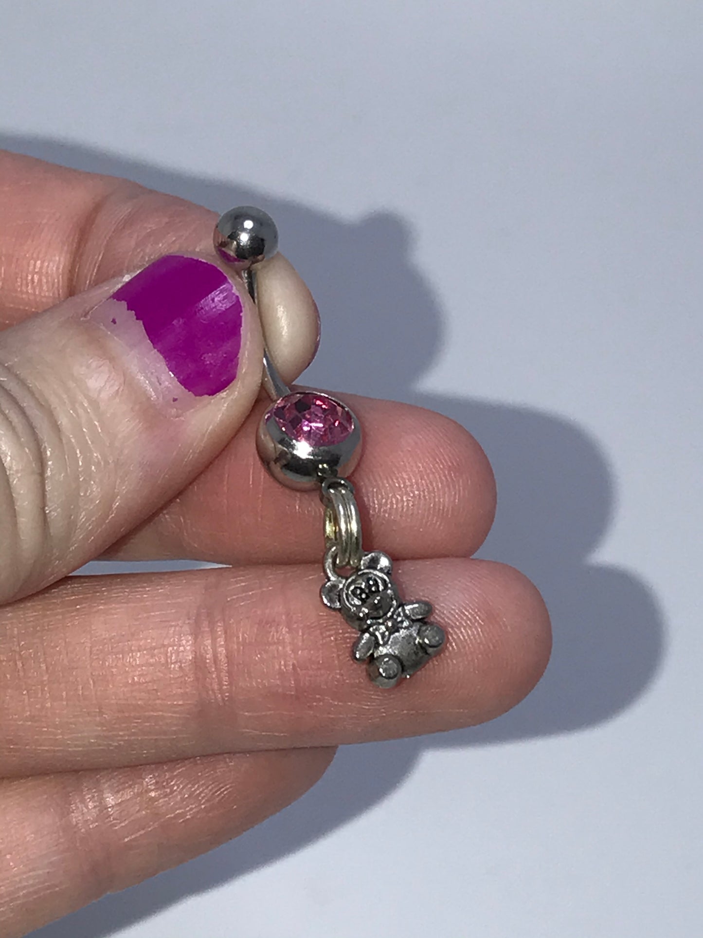 Teddy Bear Dangle Belly Ring