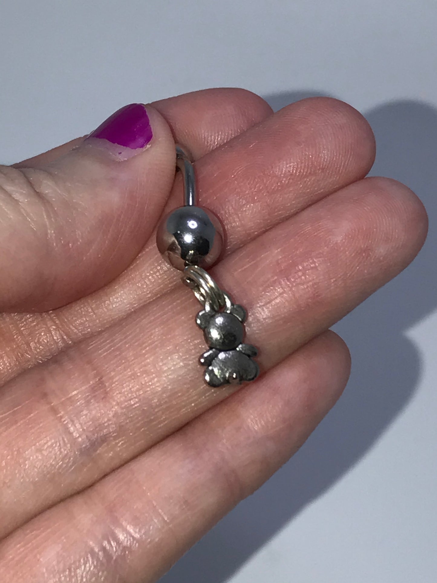 Teddy Bear Dangle Belly Ring