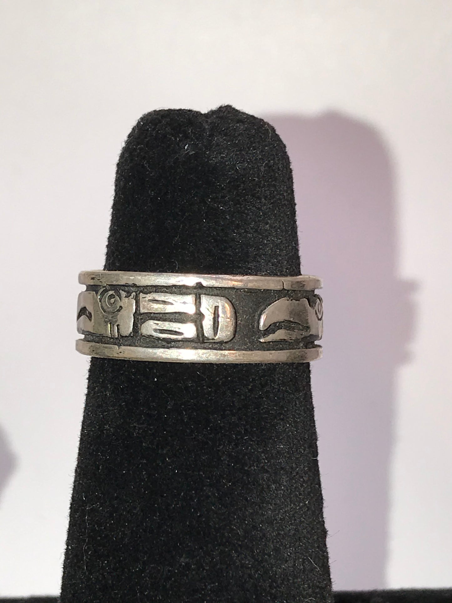 Sterling Silver Tribal Toucan Ring, Size 8 1/2