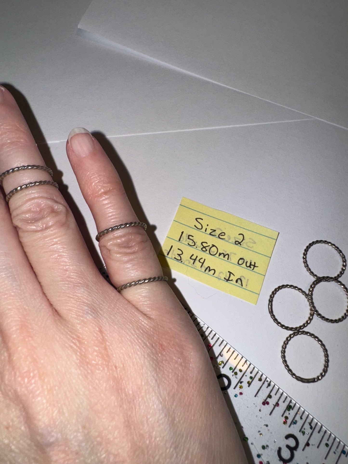 Sterling Silver Twisty Ring, Size 2