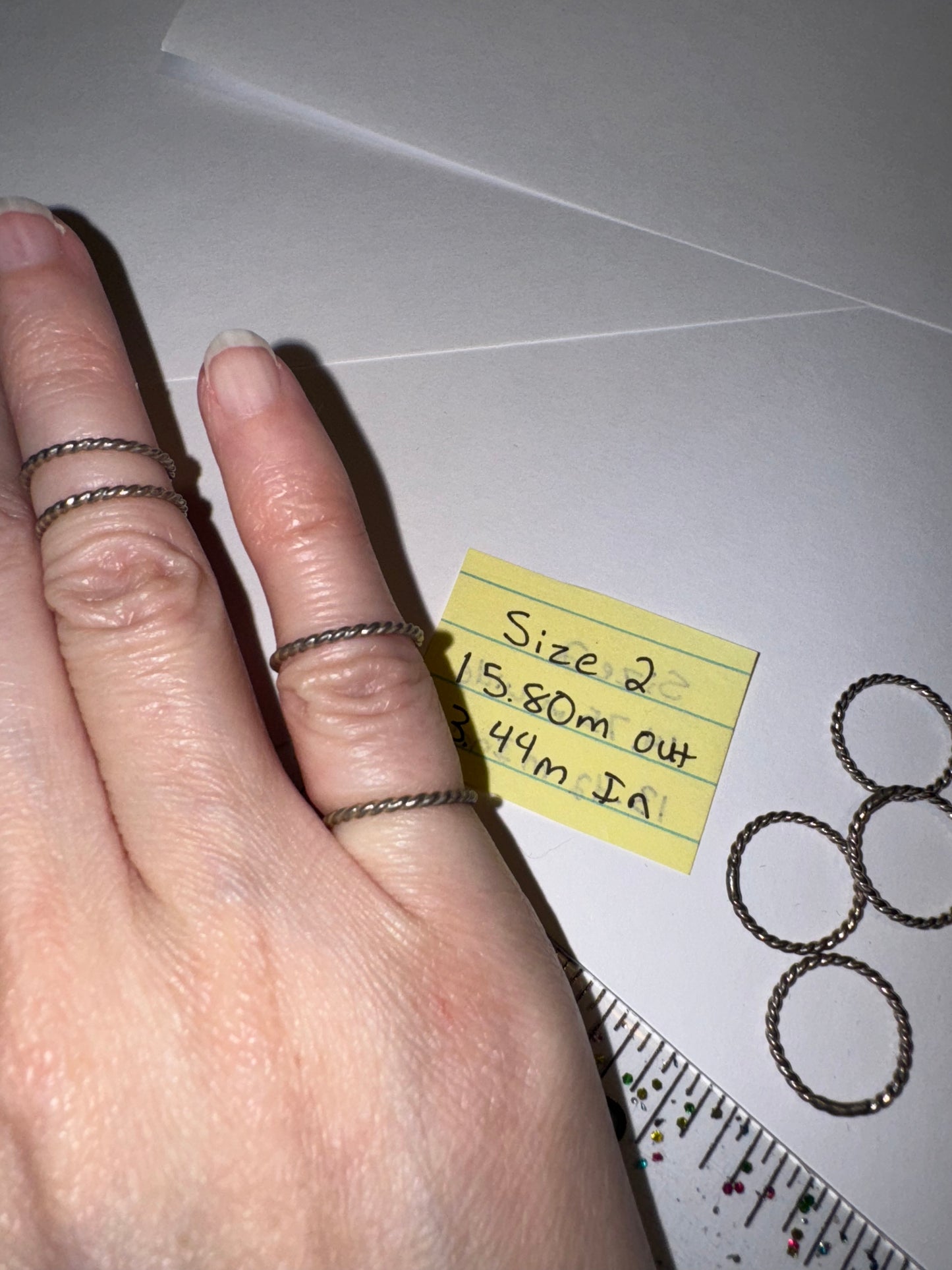 Sterling Silver Twisty Ring, Size 2