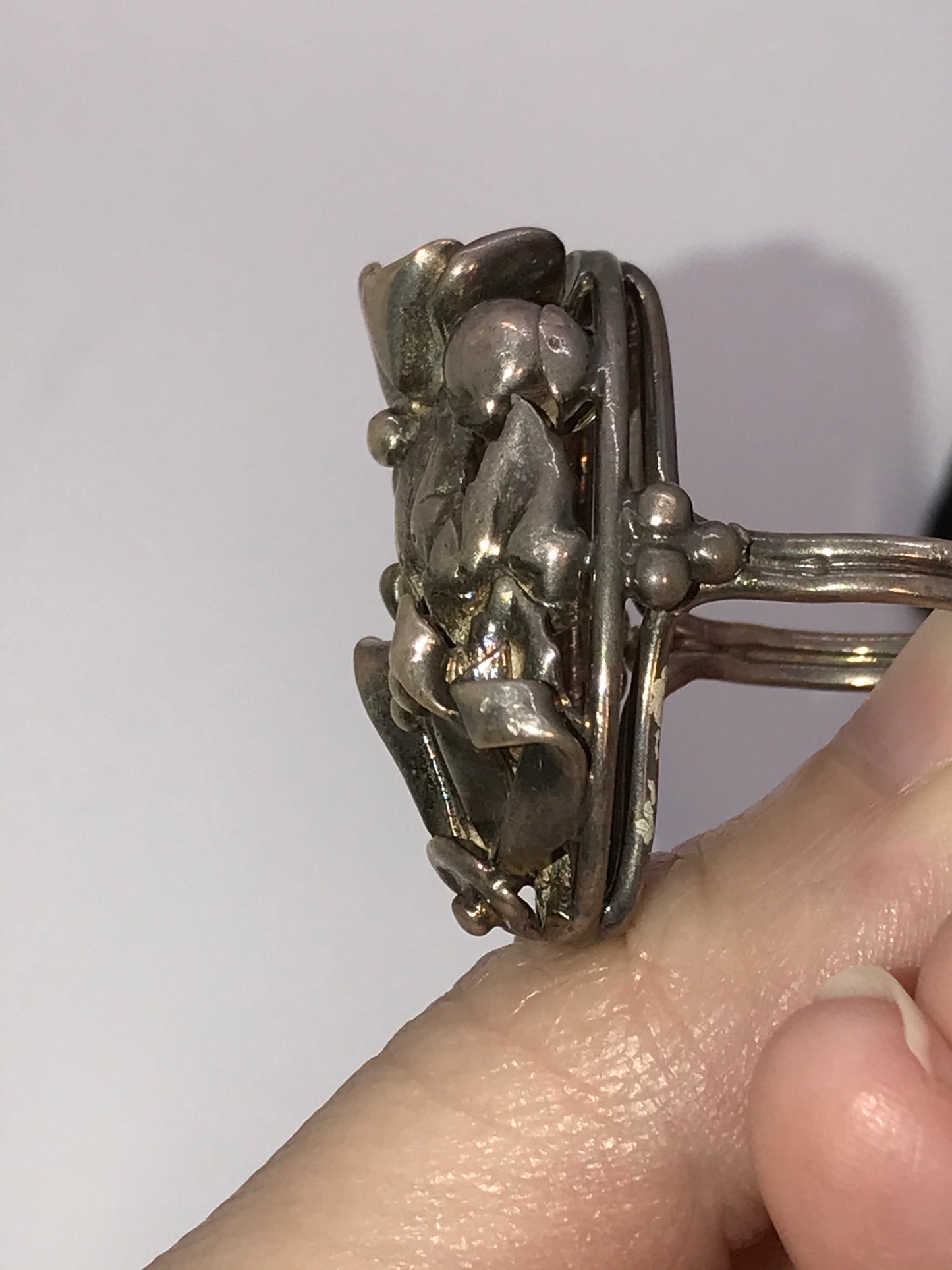 Vintage Sterling Silver Flower Ring, Size 7 1/2